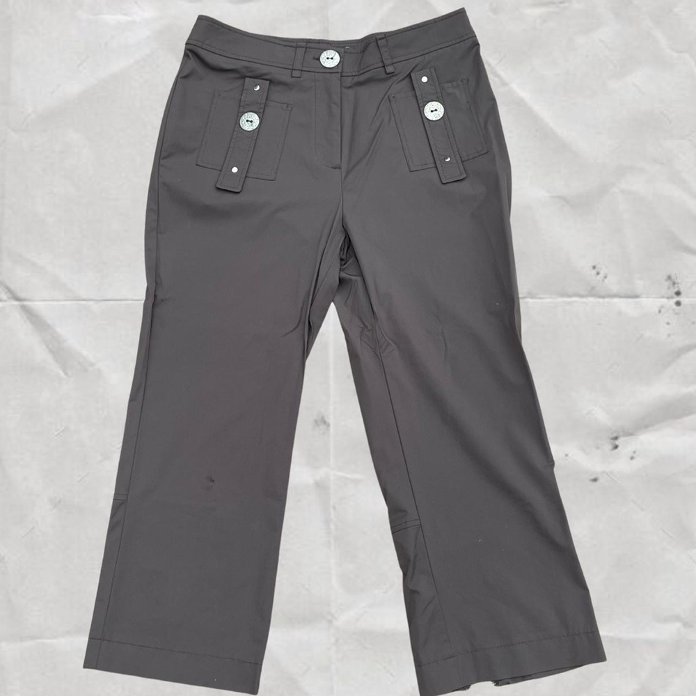 Lauren Vidal Gray Flare Pants with Boot Cut Design